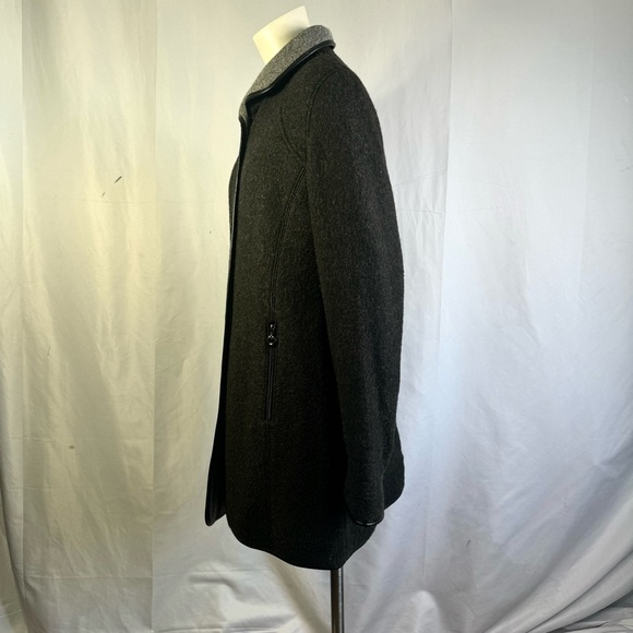 NICCOLINI BLACK WOOL TRENCH COAR WOMAN SIZE 8 - Picture 9 of 10